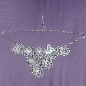 Rose & Butterfly Necklace